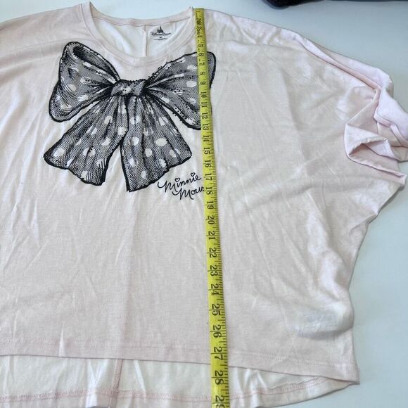 NWT cream neutral Disney Parks Minnie Bow batwing top size XL oversized - Picture 6 of 10